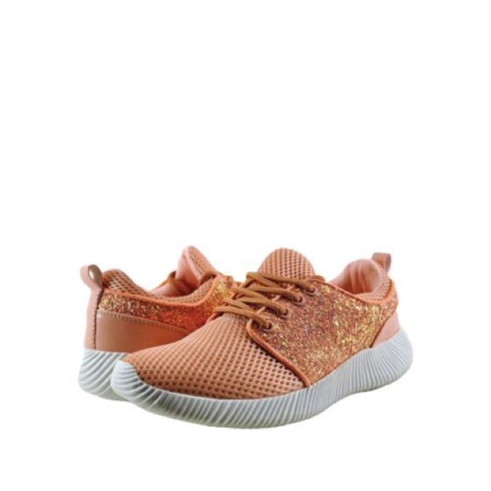 Cape Robbin Sparkle Fashion Sneakers Pink